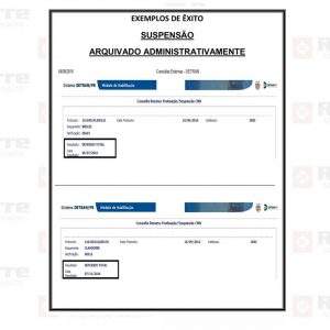 Suspensão arquivado administrativamente