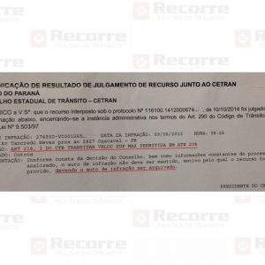 Multa art 218 i excesso de velocidade pequeno excesso veículo não individualizado